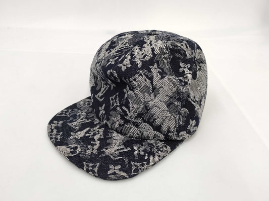 LOUIS VUITTON Monogram MP2872 Monogram Tapestry Baseball Cap, Cotton Canvas, Navy, Other Accessories