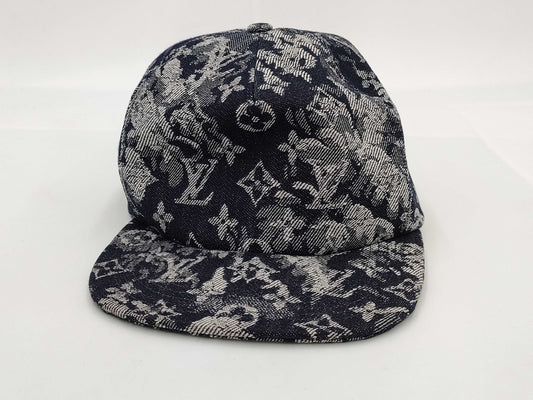 LOUIS VUITTON Monogram MP2872 Monogram Tapestry Baseball Cap, Cotton Canvas, Navy, Other Accessories