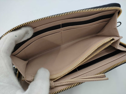 Chloe CH21WP706F57001 Leather Alphabet Long Zip Wallet in Black, with Box and Dust Bag