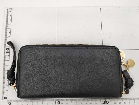 Chloe CH21WP706F57001 Leather Alphabet Long Zip Wallet in Black, with Box and Dust Bag