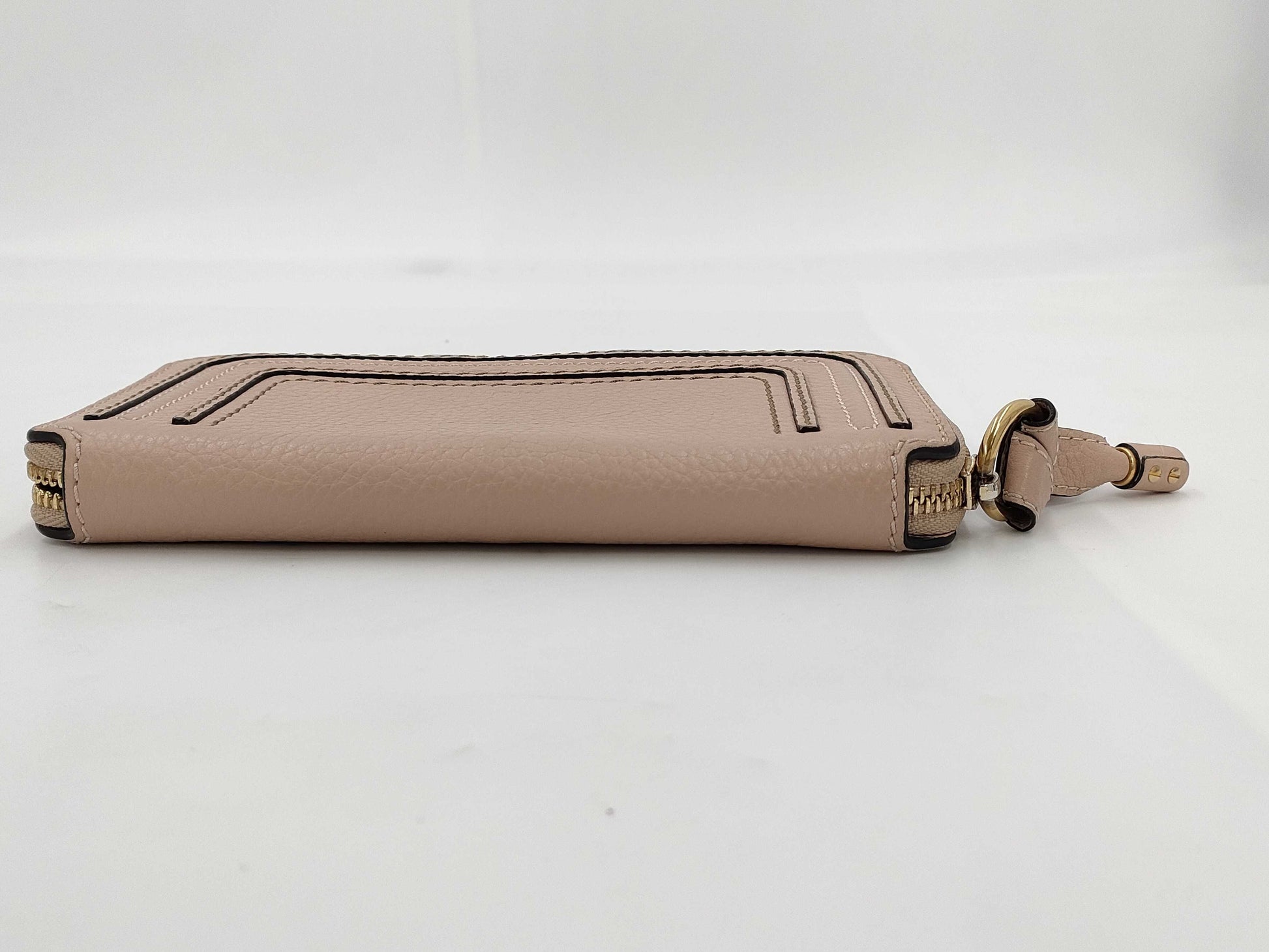 Chloe CHC22SP671G36 Leather MARCIE Wallet with Zip-Around Closure, Light Pink, Includes Dust Bag