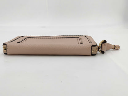 Chloe CHC22SP671G36 Leather MARCIE Wallet with Zip-Around Closure, Light Pink, Includes Dust Bag