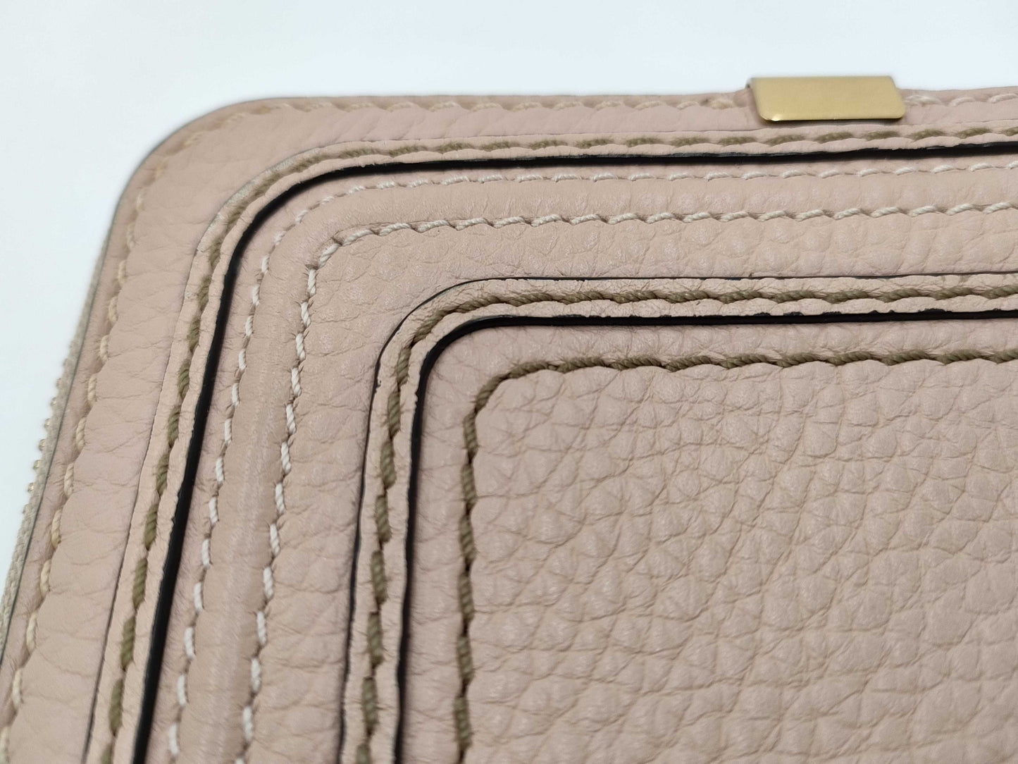 Chloe CHC22SP671G36 Leather MARCIE Wallet with Zip-Around Closure, Light Pink, Includes Dust Bag