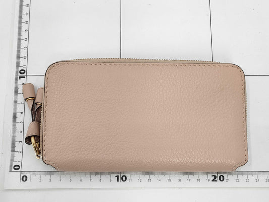 Chloe CHC22SP671G36 Leather MARCIE Wallet with Zip-Around Closure, Light Pink, Includes Dust Bag