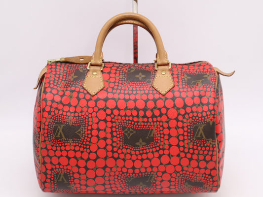 LOUIS VUITTON M40693? Monogram Pumpkin Dot Speedy 30 Handbag with Dust Bag