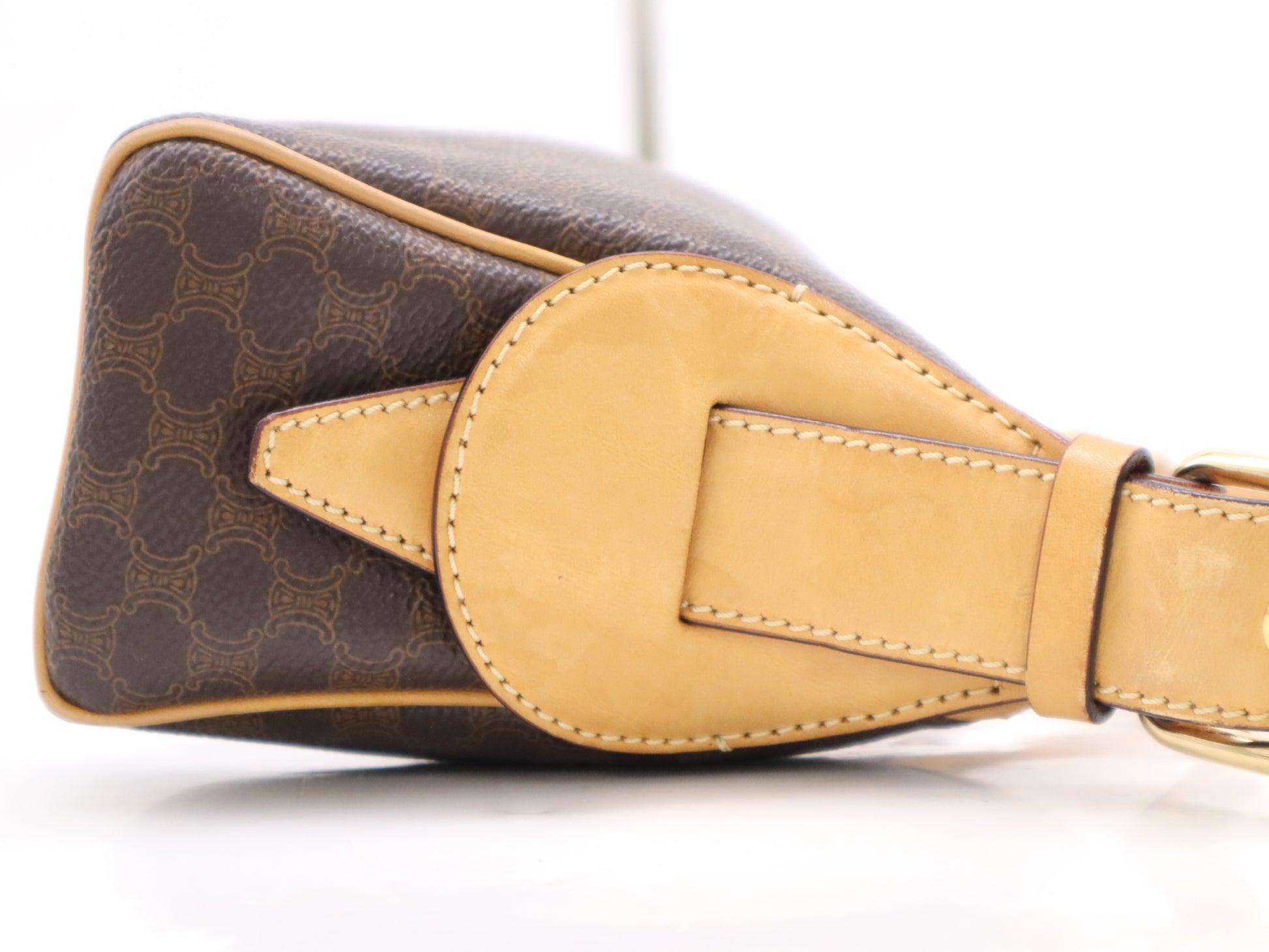 CELINE Macadam One Shoulder Bag Brown Shoulder Bag