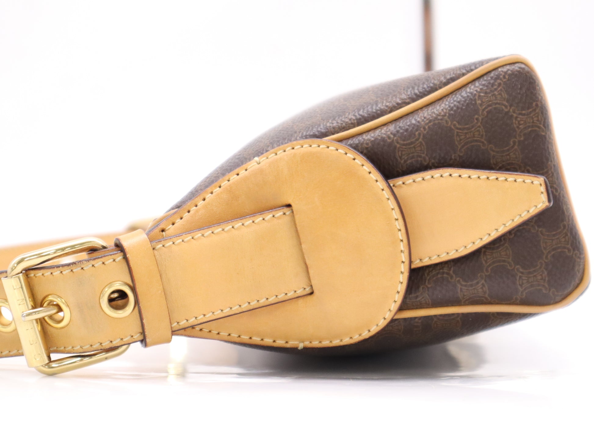 CELINE Macadam One Shoulder Bag Brown Shoulder Bag