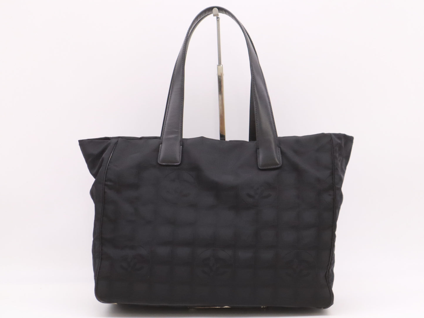 CHANEL A15991 Nylon x Leather New Travel Line Black Tote Bag