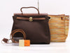 HERMES Leather Air Bag PM □F Stamp 2002 Comes with 2 Keys, Strap, Cloche, Spare Bag, Stopper, and Cleaning Eraser. Shoulder Bag