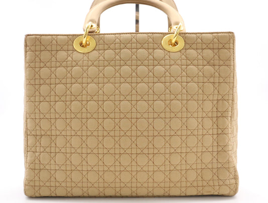 Dior Nylon Lady Dior Large Handbag Beige RU0978 Handbag