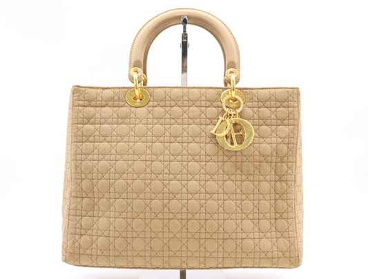 Dior Nylon Lady Dior Large Handbag Beige RU0978 Handbag
