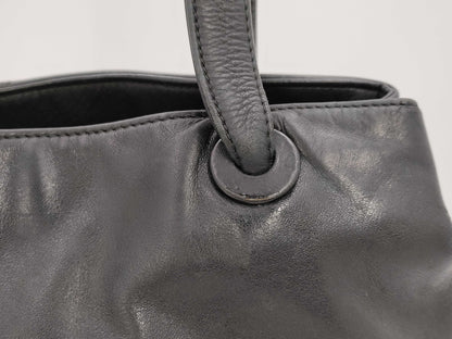 CHANEL Coco Mark Stitch Tote Bag, Silver Hardware, Black, Sticker, Card, 5522234 Tote Bag