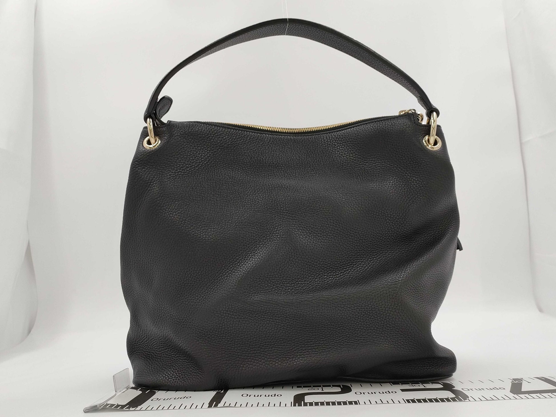 GUCCI 536194 Leather Soho Shoulder Bag in Black with GD Hardware