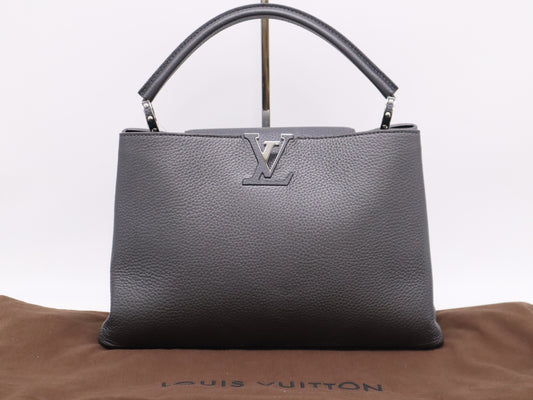 LOUIS VUITTON M24654 Taurillon Leather Capucines MM Parnassua Handbag with Dust Bag