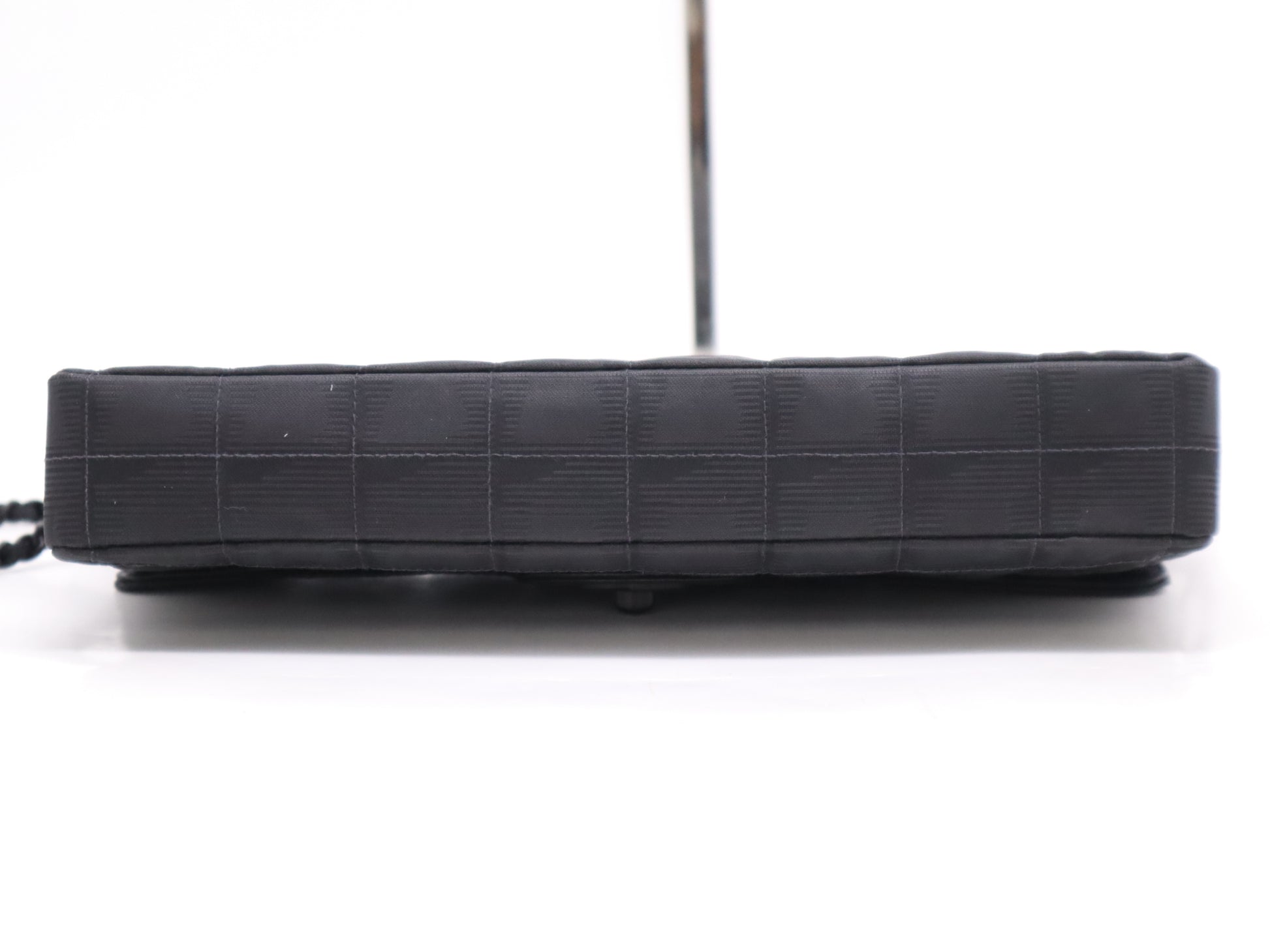 CHANEL Canvas New Travel Line Chocolate Bar Chain Shoulder Bag Black Seal 6420912 Shoulder Bag
