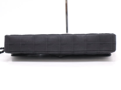 CHANEL Canvas New Travel Line Chocolate Bar Chain Shoulder Bag Black Seal 6420912 Shoulder Bag