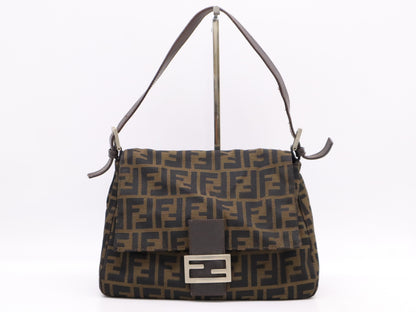 FENDI Zucca Mamma Bucket Brown Shoulder Bag
