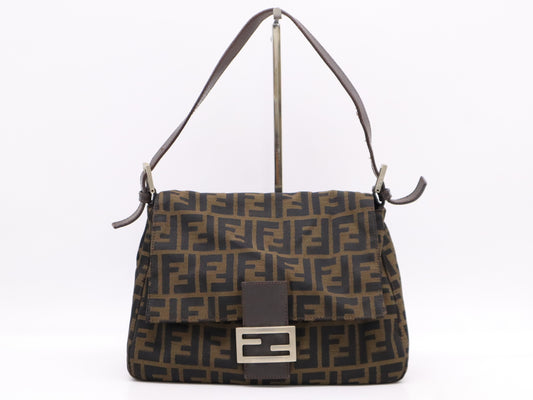 FENDI Zucca Mamma Bucket Brown Shoulder Bag