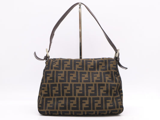 FENDI Zucca Mamma Bucket Brown Shoulder Bag