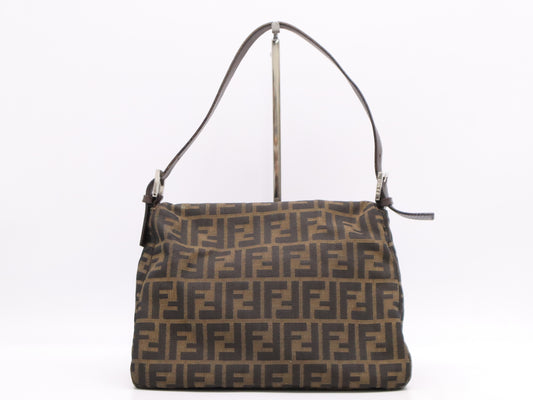 FENDI Zucca Mamma Bucket Brown Shoulder Bag