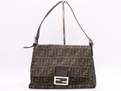 FENDI Zucca Mamma Bucket Brown Shoulder Bag
