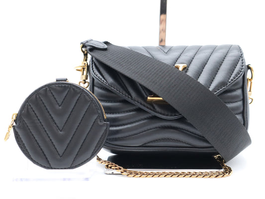 LOUIS VUITTON M56461 New Wave Multi-Pochette Shoulder Bag with 2 Shoulder Straps and Pouch
