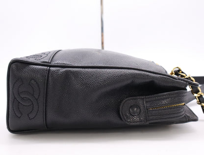 CHANEL Triple Coco Chain Shoulder Bag with GD Hardware and Black Seal, 4104611