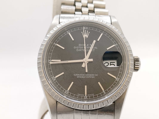ROLEX 16220 X502691 Black Dial Boys' Watch