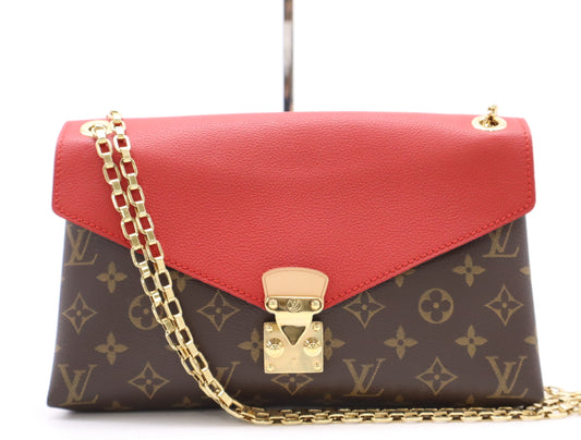 LOUIS VUITTON M41201 Pallas Chain Cerise Shoulder Bag