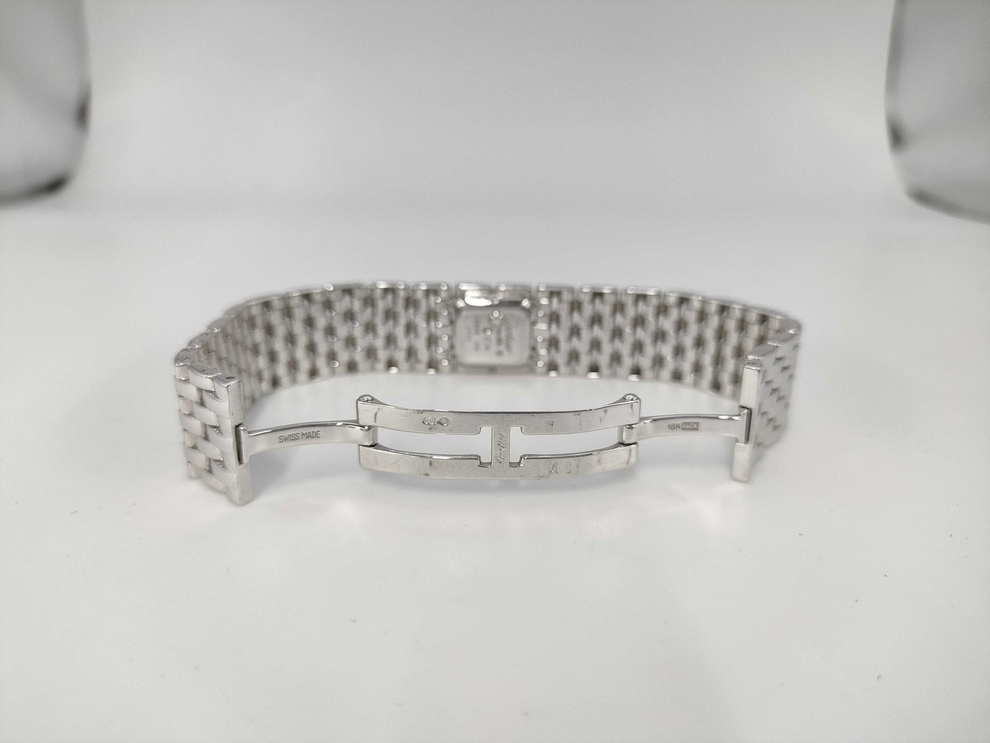 Cartier Panthère Mini Ribbon WG3002T8 2422 43903CD Quartz White Dial 18K Gold Women's Watch