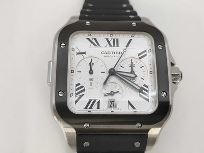 Cartier Santos de WSSA0017 4183 162846YX Automatic Silver Dial Men's Watch
