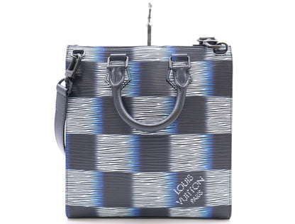 LOUIS VUITTON M23957 Damier Rush Epi Leather XL Sac Plat Crossbody Bag RFID Verified No Serial Tag Dust Bag and Shoulder Strap Included