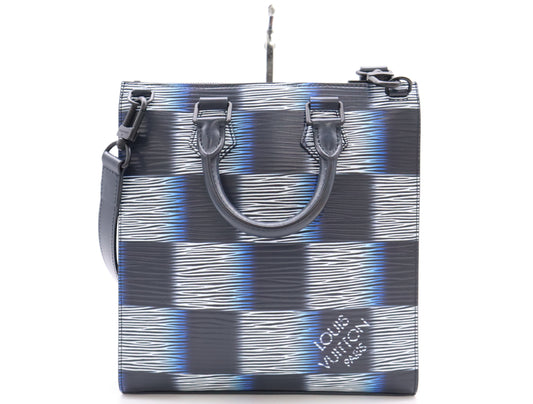 LOUIS VUITTON M23957 Damier Rush Epi Leather XL Sac Plat Crossbody Bag RFID Verified No Serial Tag Dust Bag and Shoulder Strap Included