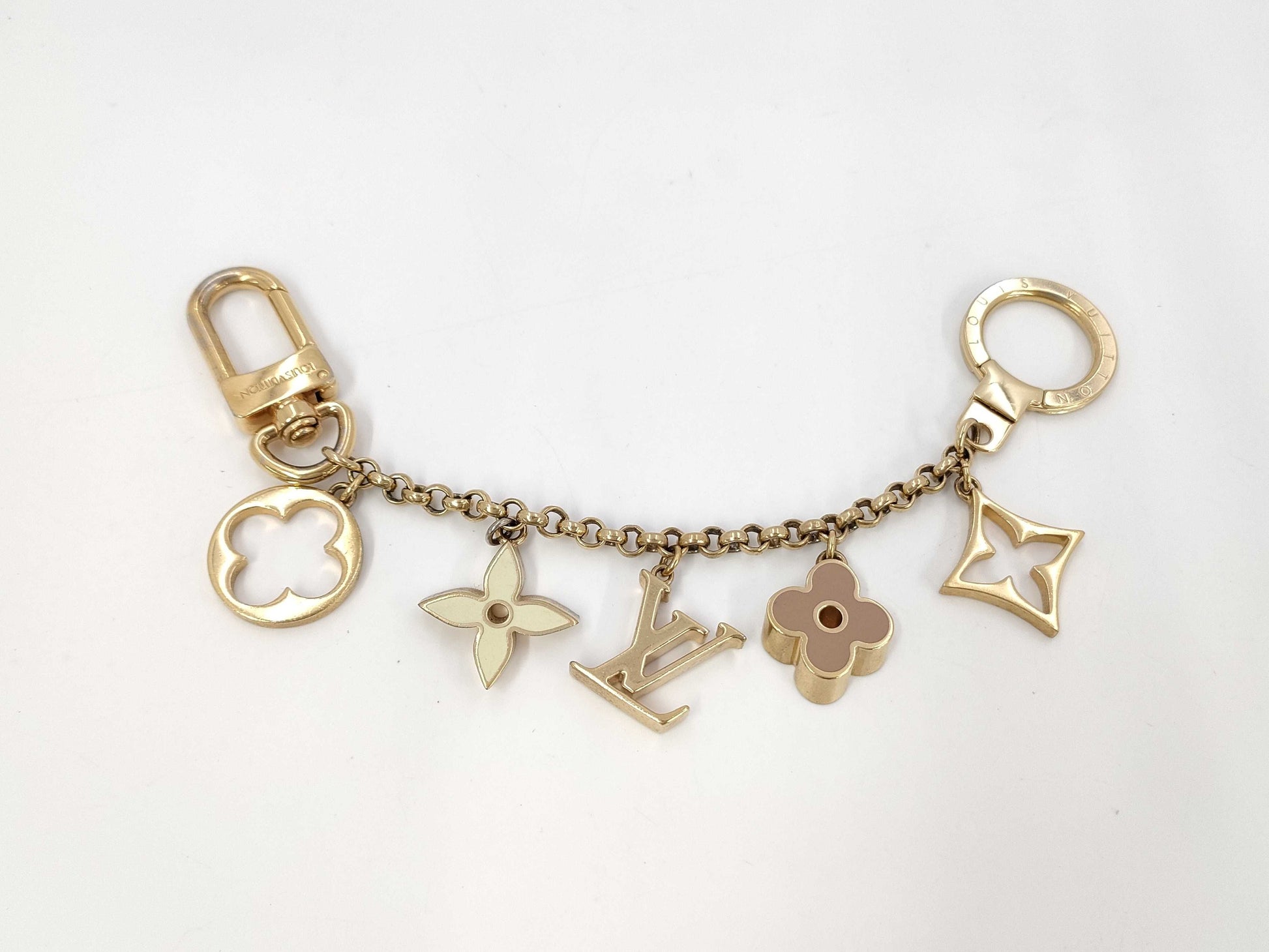 LOUIS VUITTON M65111 Bag Charm Metal Fleur de Monogram Key Case/Key Holder