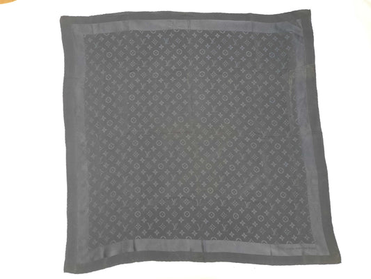 LOUIS VUITTON LOUIS VUITTON Monogram LV Monogram Stole Navy Scarf