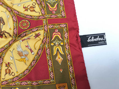 Salvatore Ferragamo Salvatore Ferragamo Ferragamo Silk Scarf Bordeaux Scarf