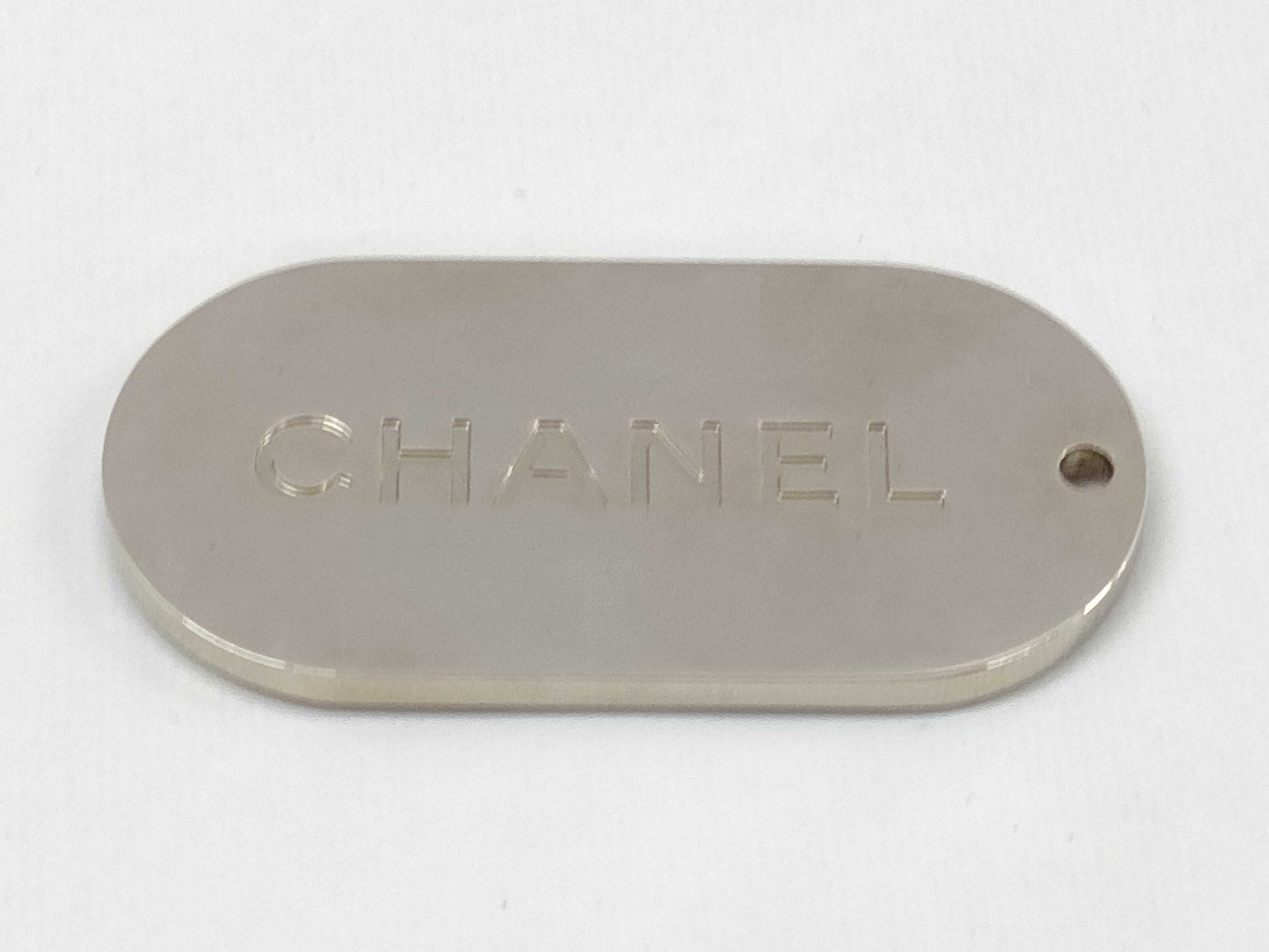 CHANEL Chanel Logo Plate Charm Charm
