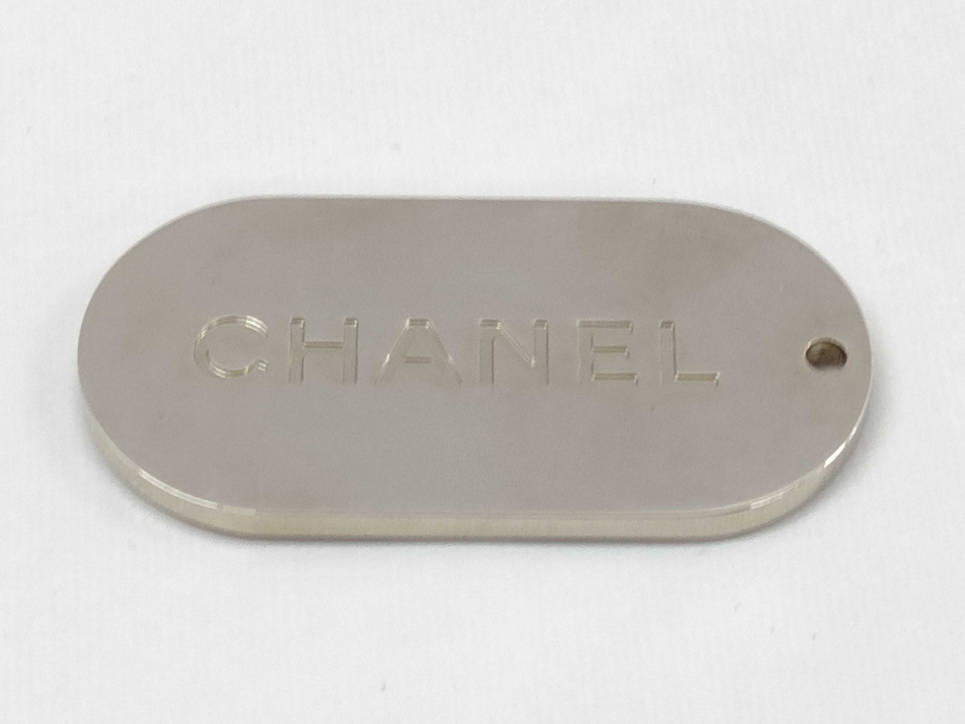 CHANEL Chanel Logo Plate Charm Charm
