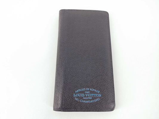 LOUIS VUITTON Taiga Louis Vuitton Taiga Brazza Wallet