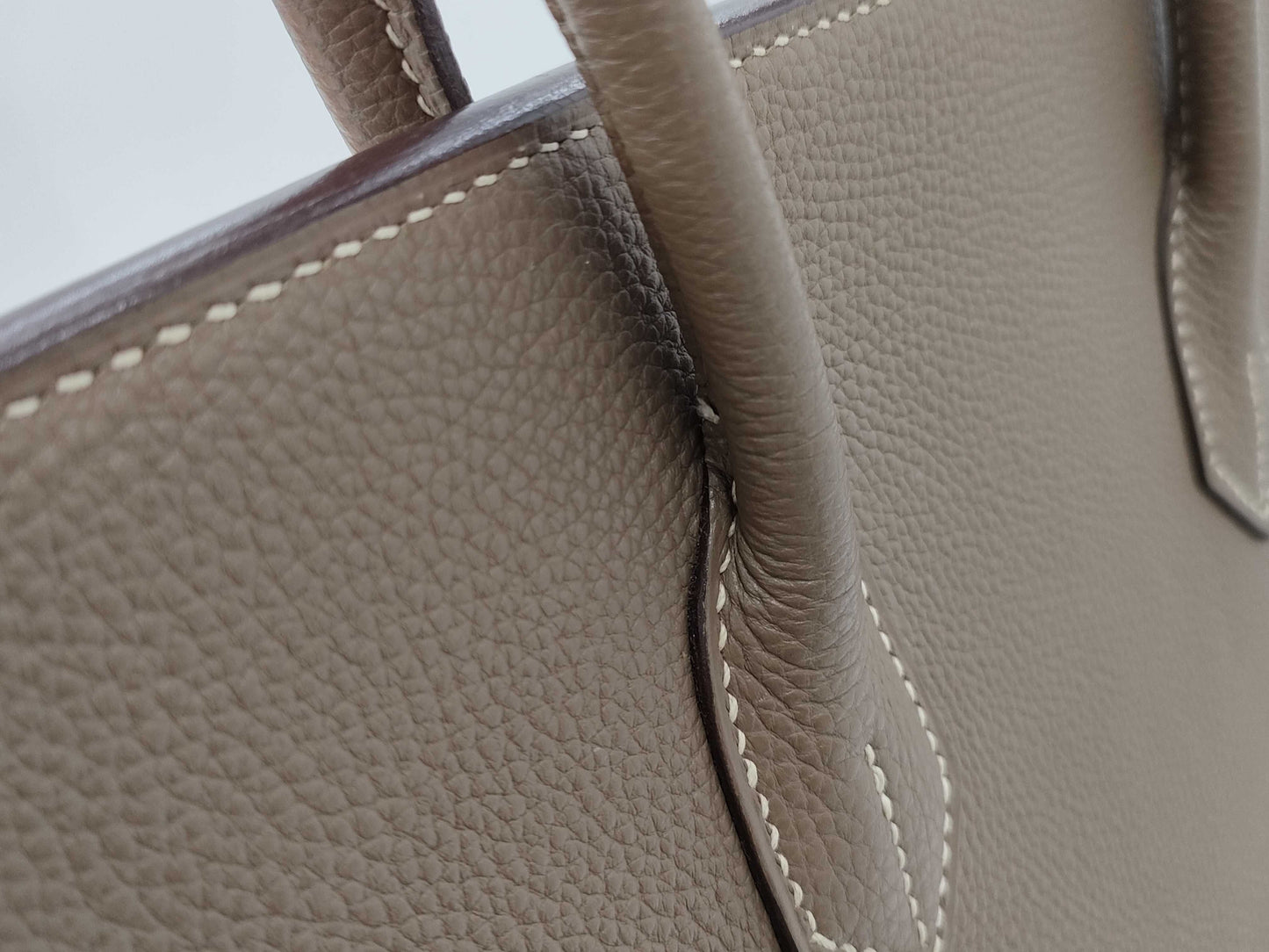 HERMES Birkin 35 □J Etain Togo Handbag