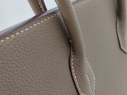 HERMES Birkin 35 □J Etain Togo Handbag