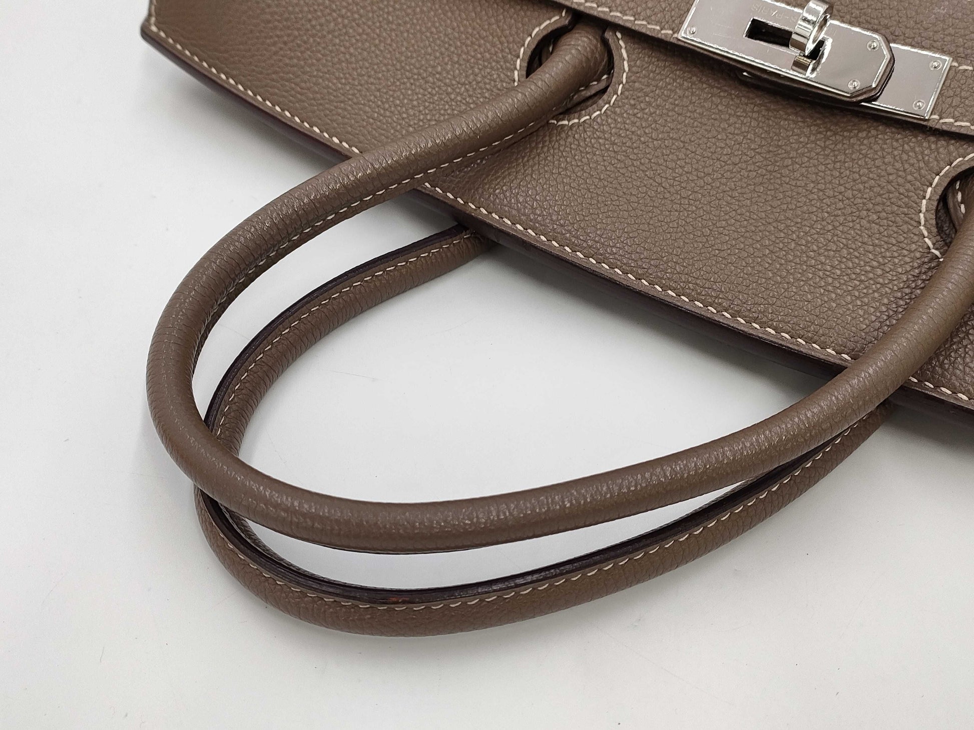 HERMES Birkin 35 □J Etain Togo Handbag