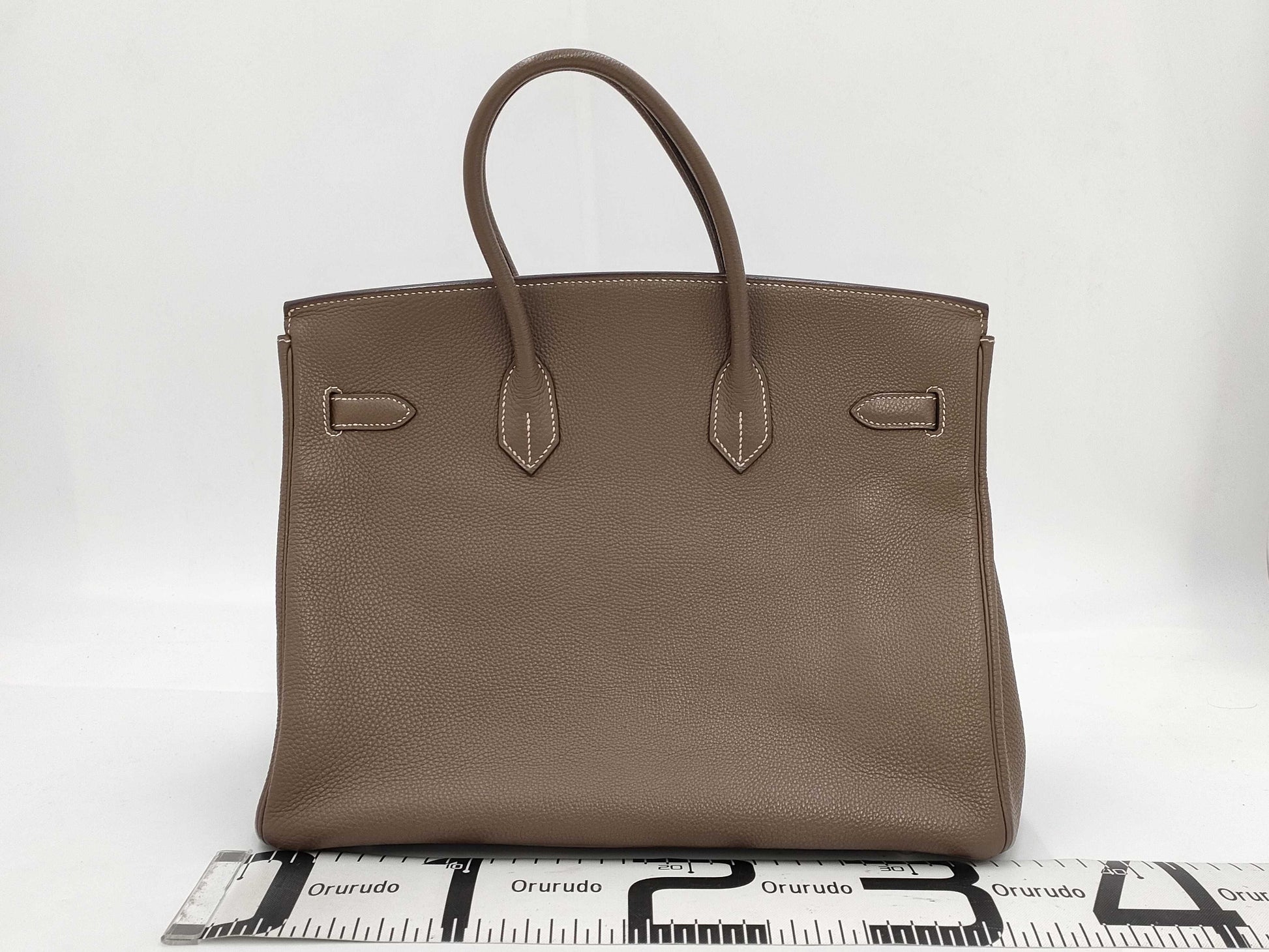 HERMES Birkin 35 □J Etain Togo Handbag