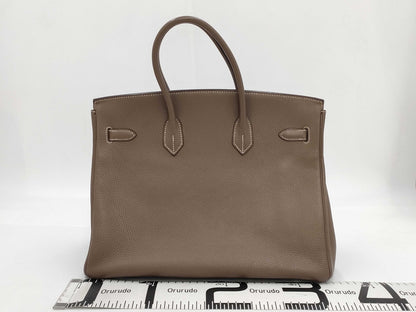 HERMES Birkin 35 □J Etain Togo Handbag