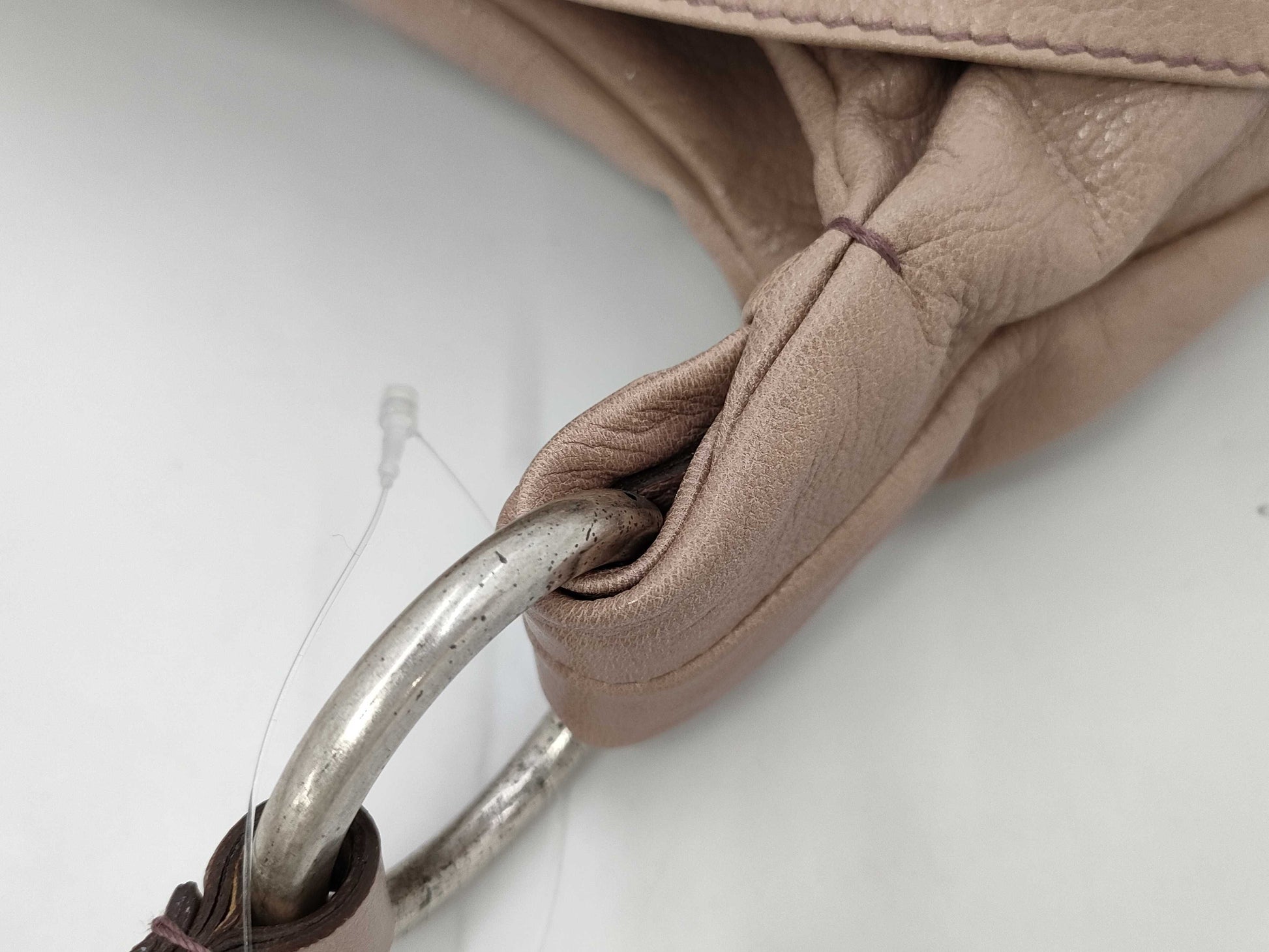 SAINT LAURENT YSL Flower One-Shoulder Leather Rib Shoulder Bag