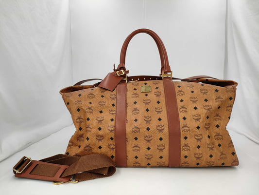 MCM Visetos Boston Bag Boston Bag