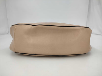 COACH Leather Shoulder Bag Beige Shoulder Bag