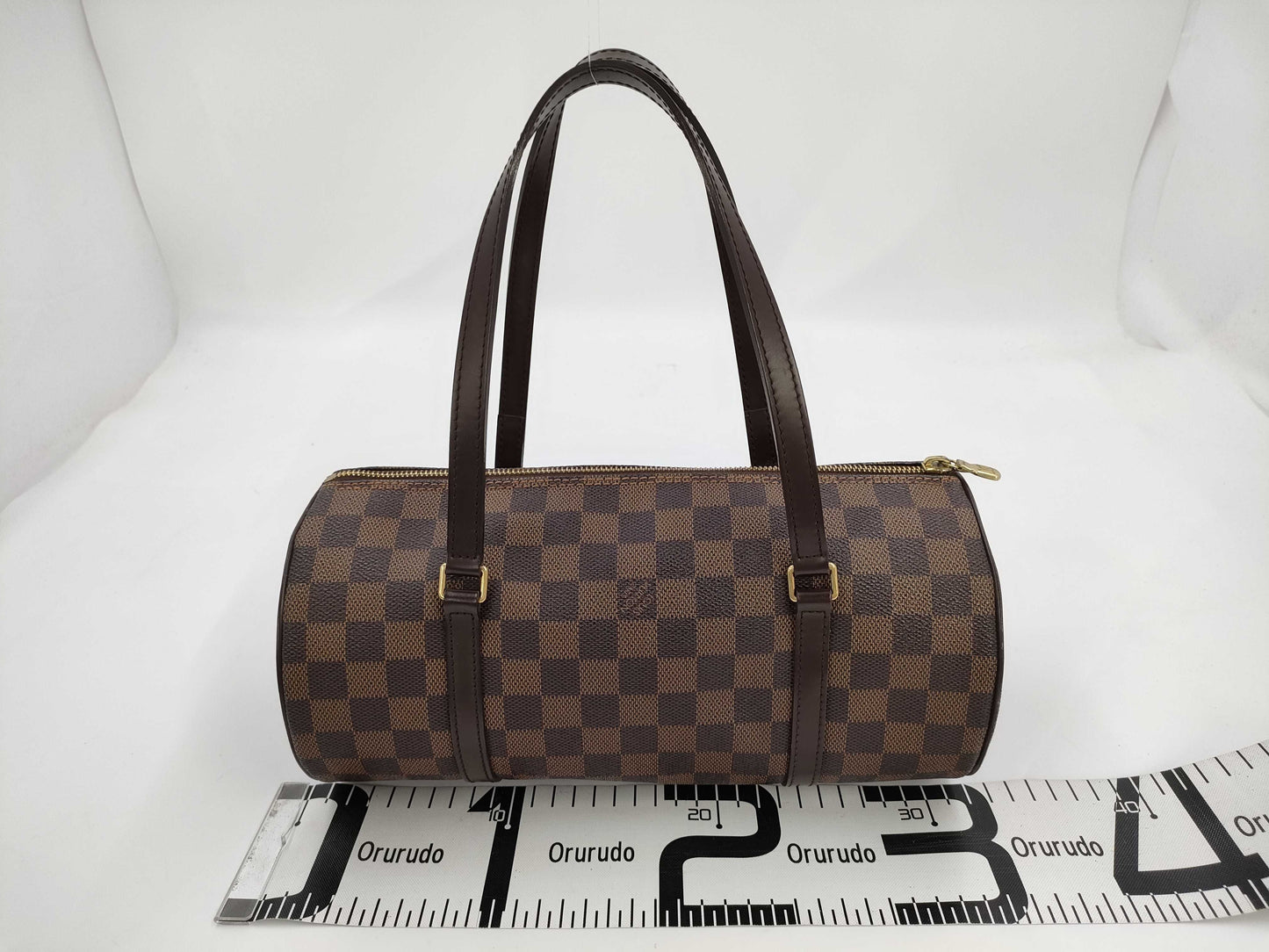 LOUIS VUITTON Damier Papillon 30 Handbag with Pouch
