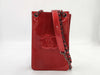 CHANEL Enamel Leather Chain Mini Shoulder Bag Red