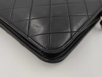CHANEL Lambskin Chanel Matelasse Full Flap Chain Shoulder Bag, 0 Series Clutch Bag